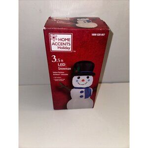 Home Accents Holiday 3.5 Ft LED Snowman Inflatable Outdoor Christmas Decoration